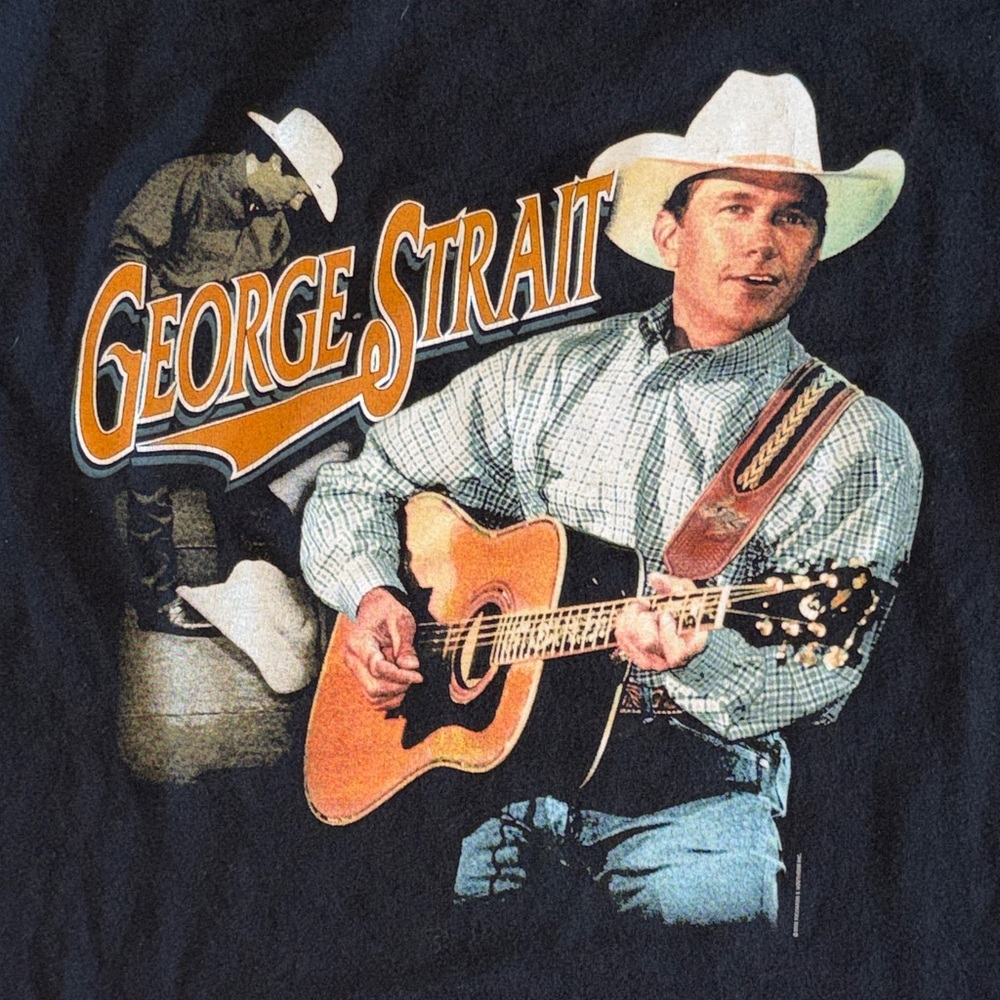 George Strait Graphic Tee in Black vintage band t-shirt country music